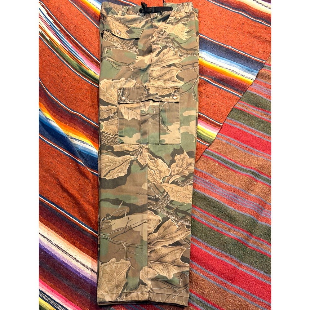 Northwest Territory Woodland Camo Cargo Pants Adjustable Waste 32-34 Light Wt.